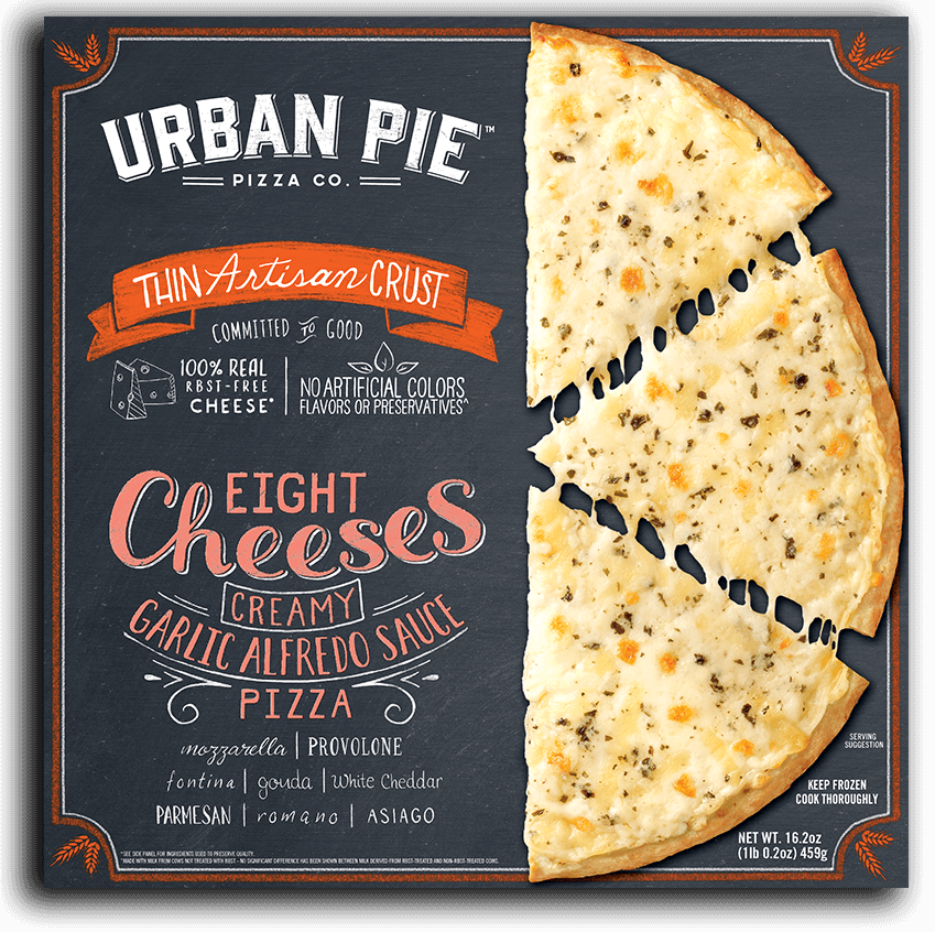 Eight Cheeses Creamy Garlic Alfredo Sauce Pizza Urban Pie